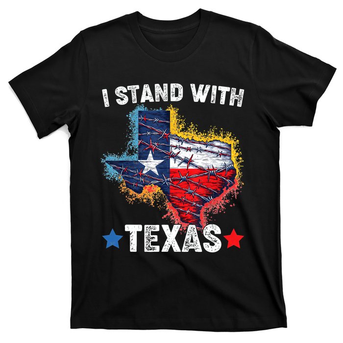 Flag Usa State Of Texas I Stand With Texas T-Shirt