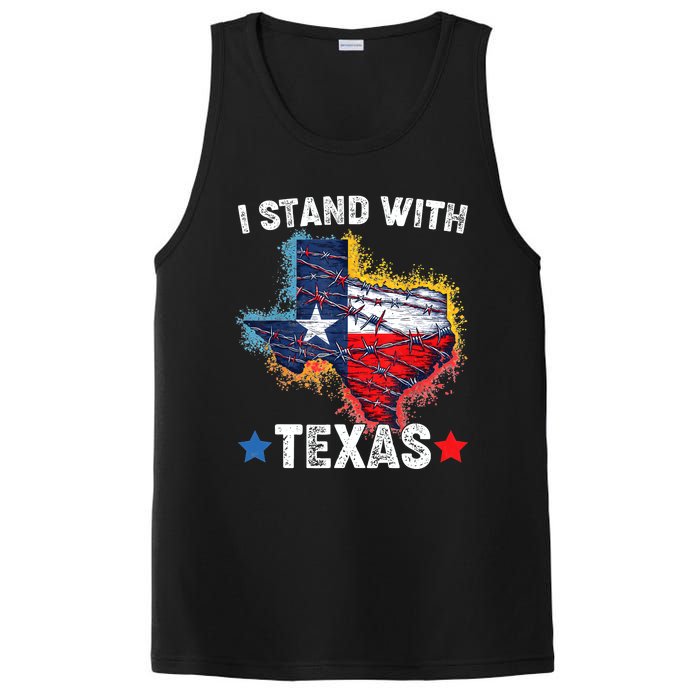 Flag Usa State Of Texas I Stand With Texas PosiCharge Competitor Tank