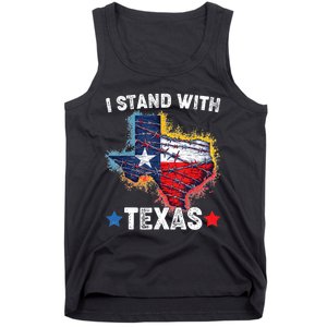 Flag Usa State Of Texas I Stand With Texas Tank Top