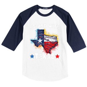 Flag Usa State Of Texas I Stand With Texas Baseball Sleeve Shirt