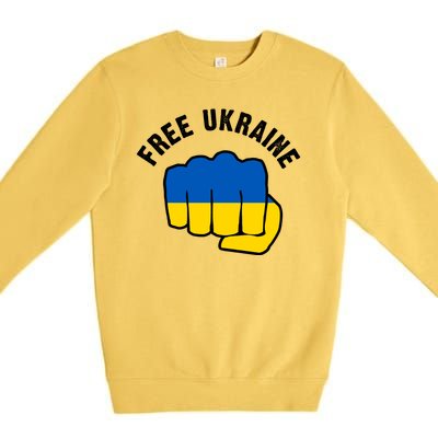 Free Ukraine Strong Premium Crewneck Sweatshirt