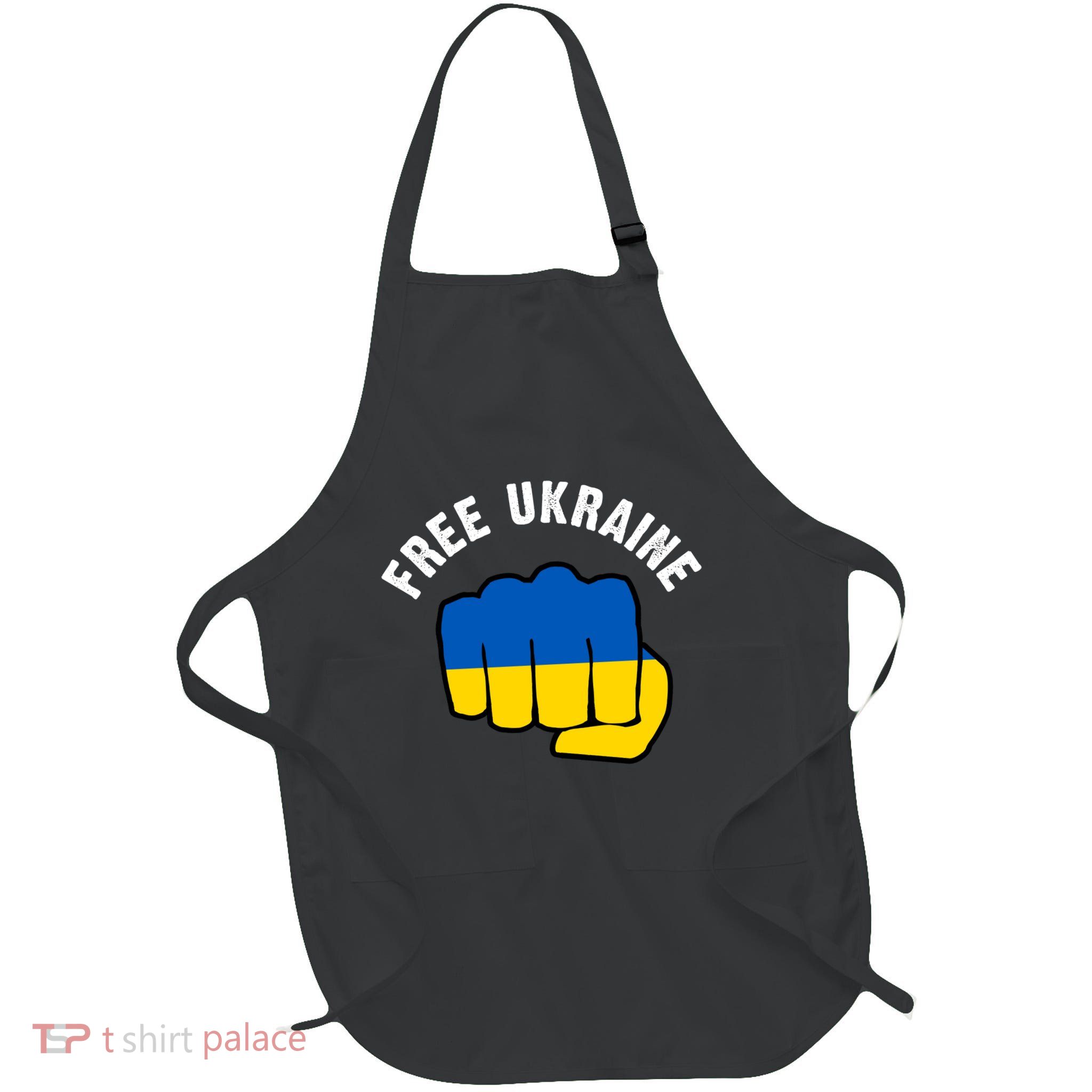 Free Ukraine Strong Full-Length Apron With Pockets