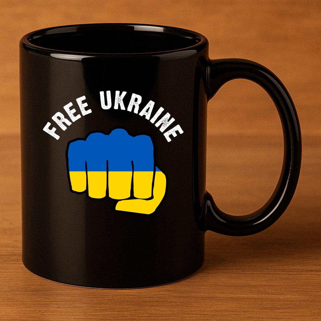 Free Ukraine Strong 11oz C Handle Ceramic Mug