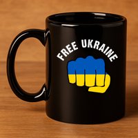 Free Ukraine Strong 11oz C Handle Ceramic Mug