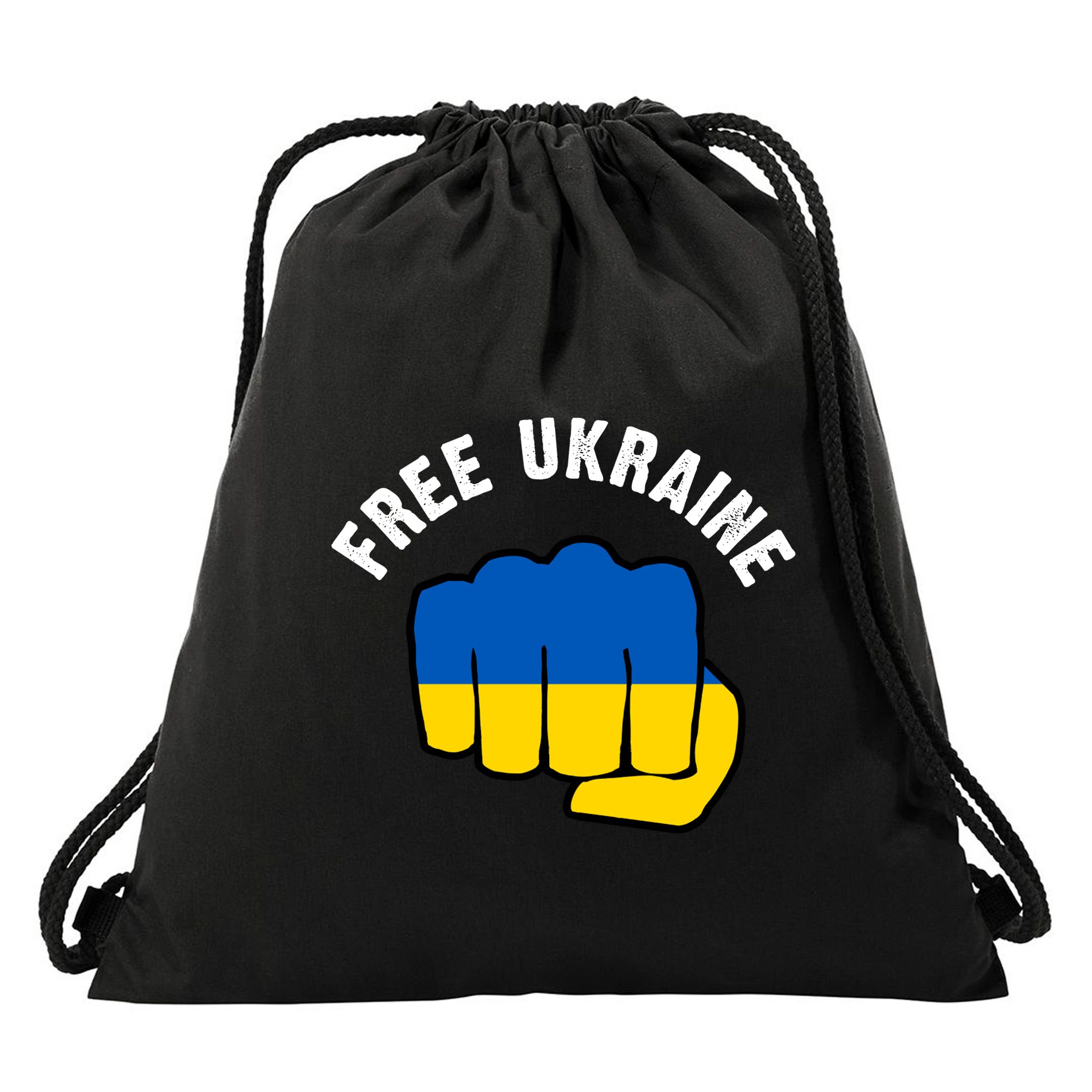 Free Ukraine Strong Drawstring Bag