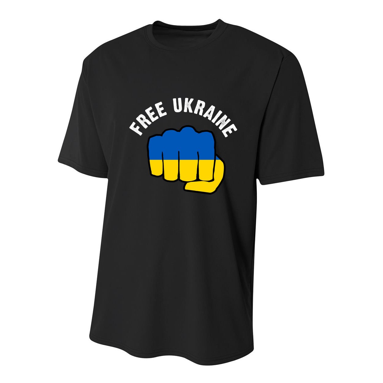 Free Ukraine Strong Youth Performance Sprint T-Shirt