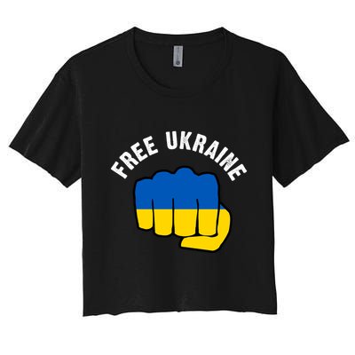 Free Ukraine Strong Women's Crop Top Tee