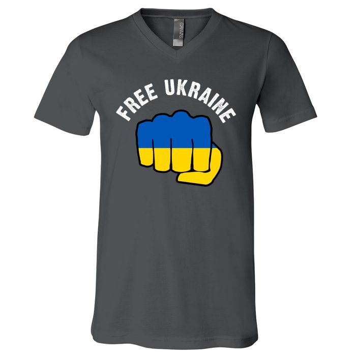 Free Ukraine Strong V-Neck T-Shirt