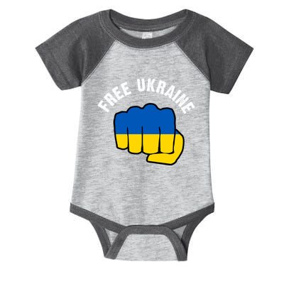 Free Ukraine Strong Infant Baby Jersey Bodysuit