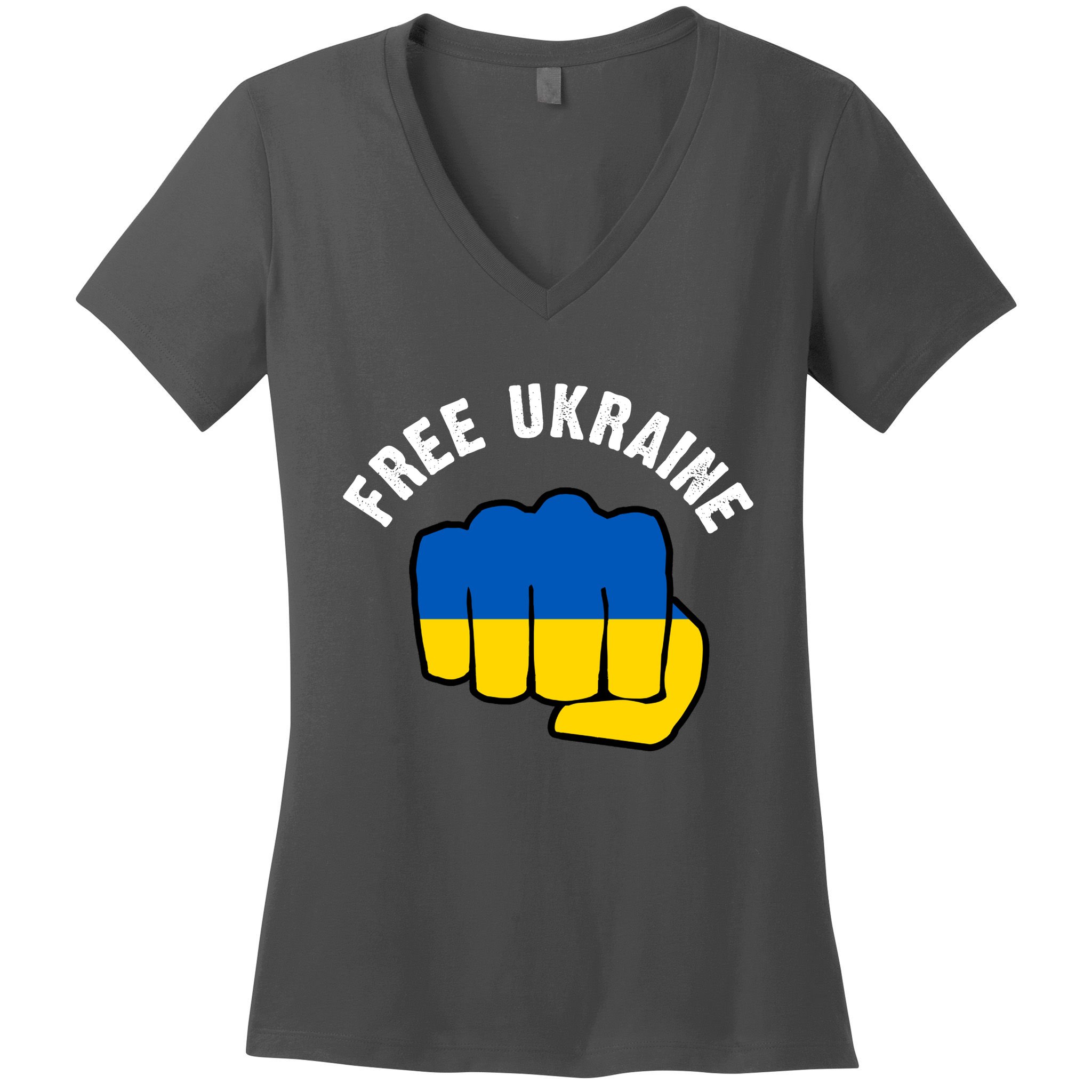 Free Ukraine Strong Women's V-Neck T-Shirt