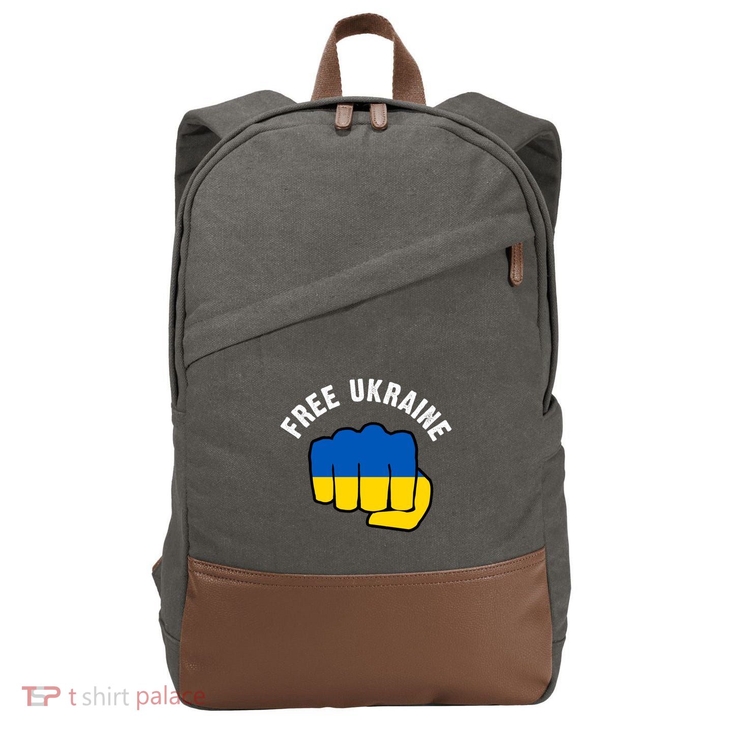 Free Ukraine Strong Cotton Canvas Backpack
