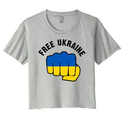 Free Ukraine Strong Women's Crop Top Tee