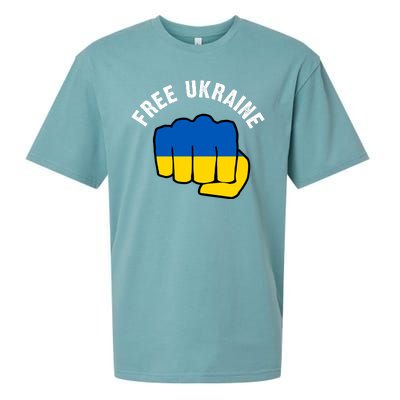 Free Ukraine Strong Sueded Cloud Jersey T-Shirt