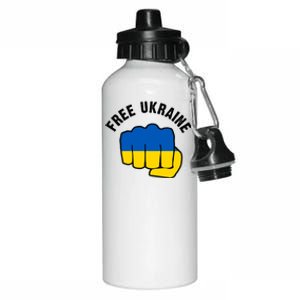 Free Ukraine Strong Aluminum Water Bottle