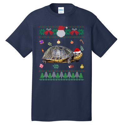 Funny Ugly Sweater Christmas Animals Santa Turtle Lover Gift Tall T-Shirt