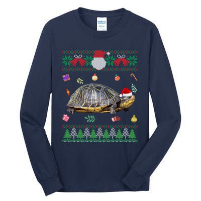 Funny Ugly Sweater Christmas Animals Santa Turtle Lover Gift Tall Long Sleeve T-Shirt