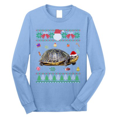 Funny Ugly Sweater Christmas Animals Santa Turtle Lover Gift Long Sleeve Shirt