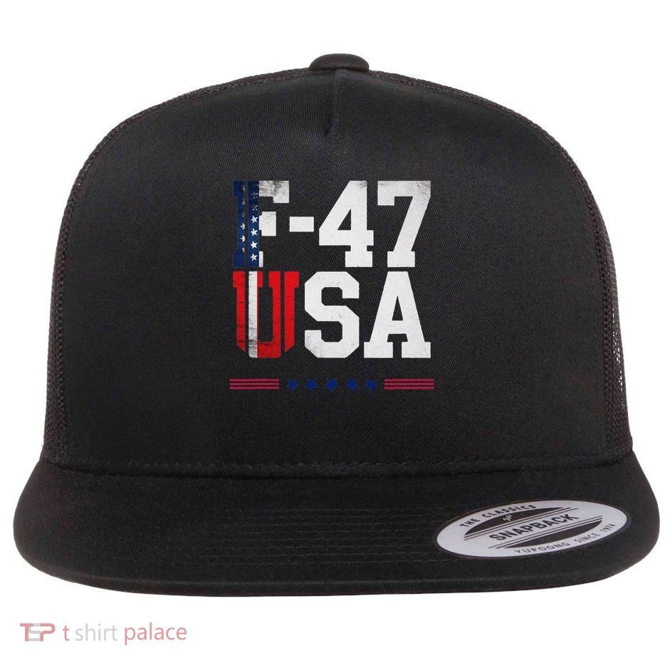 F-47 USA Superpower Dominance F47 Aircraft Flat Bill Trucker Hat