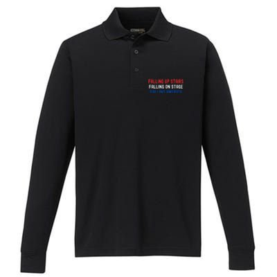 Falling Up Stairs Falling On Stage Falling America Performance Long Sleeve Polo