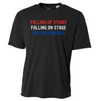 Falling Up Stairs Falling On Stage Falling America Cooling Performance Crew T-Shirt