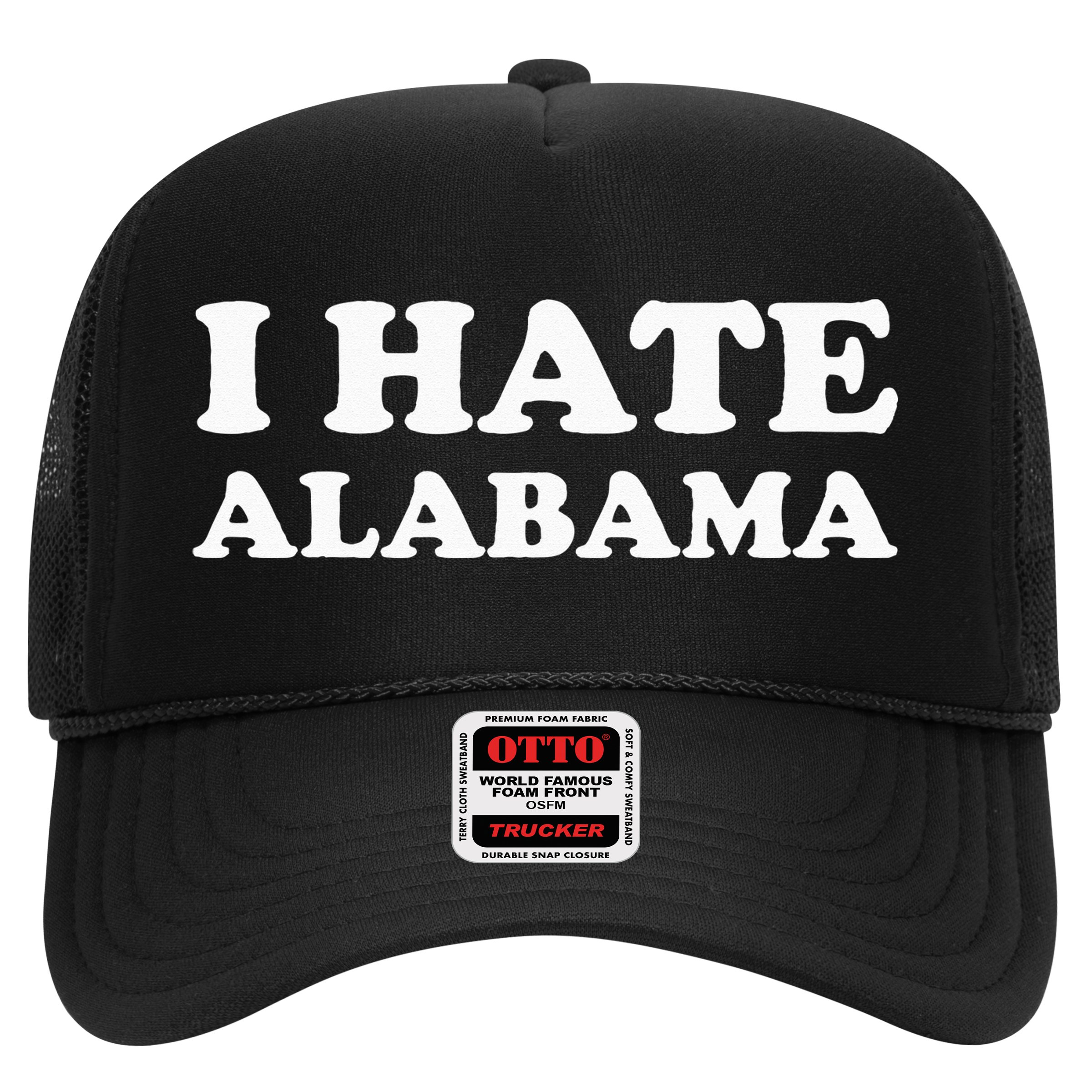Funny US State Souvenir I Hate Alabama Hat