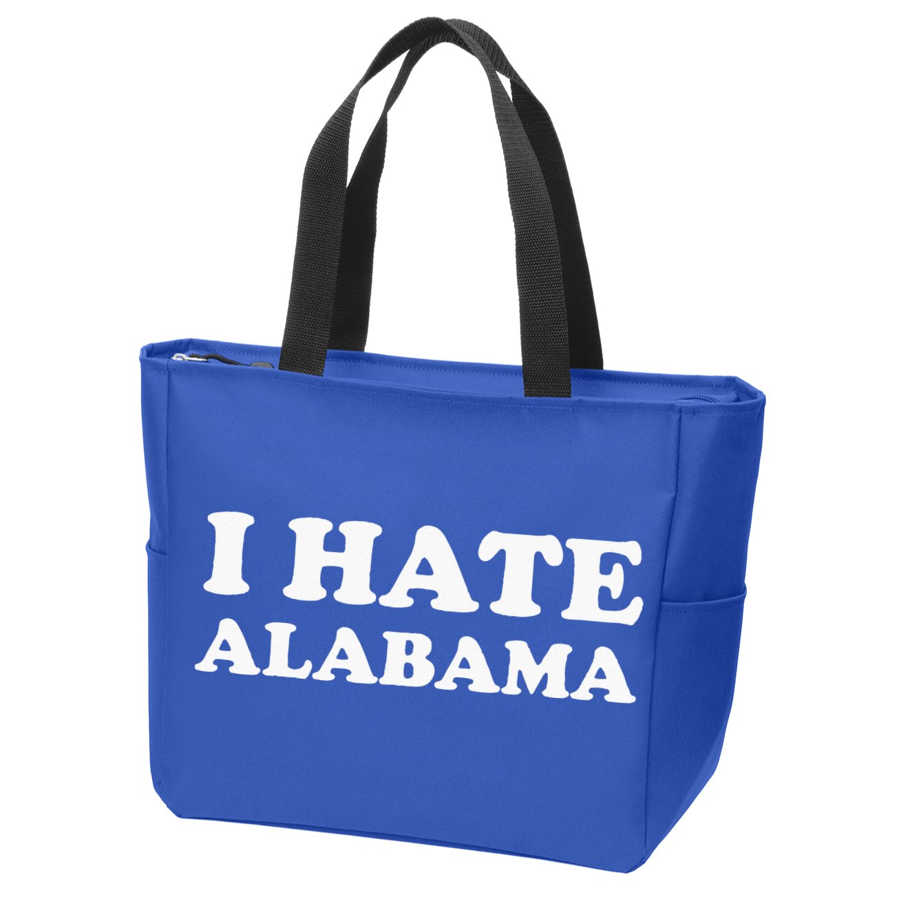 Funny US State Souvenir I Hate Alabama Zip Tote Bag