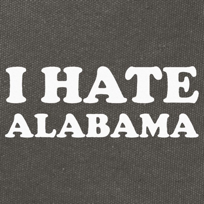 Funny US State Souvenir I Hate Alabama Cotton Canvas Backpack