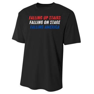 Falling Up Stairs Falling On Stage Falling America Performance Sprint T-Shirt