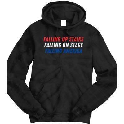 Falling Up Stairs Falling On Stage Falling America Tie Dye Hoodie