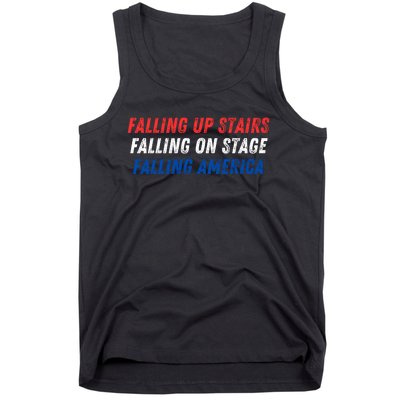 Falling Up Stairs Falling On Stage Falling America Tank Top