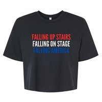 Falling Up Stairs Falling On Stage Falling America Bella+Canvas Jersey Crop Tee