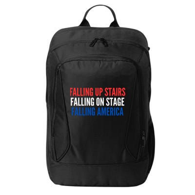 Falling Up Stairs Falling On Stage Falling America City Backpack