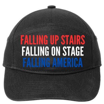 Falling Up Stairs Falling On Stage Falling America 7-Panel Snapback Hat