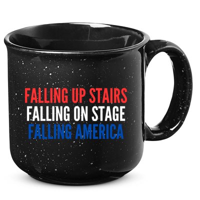 Falling Up Stairs Falling On Stage Falling America 15oz Campfire Ceramic Mug