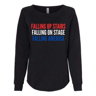 Falling Up Stairs Falling On Stage Falling America Womens California Wash Sweatshirt