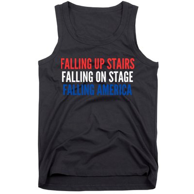 Falling Up Stairs Falling On Stage Falling America Tank Top
