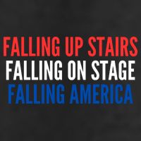 Falling Up Stairs Falling On Stage Falling America Golf Towel