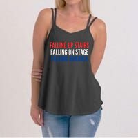 Falling Up Stairs Falling On Stage Falling America Women's Strappy Tank