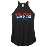 Falling Up Stairs Falling On Stage Falling America Women's Perfect Tri Rocker Tank