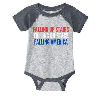 Falling Up Stairs Falling On Stage Falling America Infant Baby Jersey Bodysuit