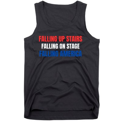 Falling Up Stairs Falling On Stage Falling America Tank Top