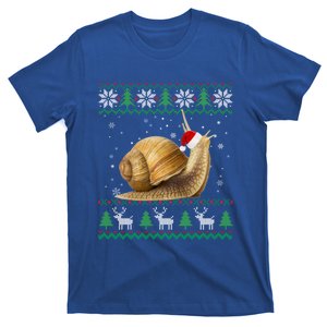 Funny Ugly Sweater Christmas Animals Santa Snail Lover Gift T-Shirt