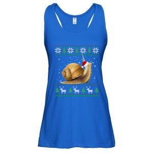 Funny Ugly Sweater Christmas Animals Santa Snail Lover Gift Ladies Essential Flowy Tank