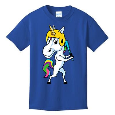 Funny Unicorn Sports Magical Softball And Baseball Athlete Gift Kids T-Shirt