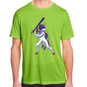 Funny Unicorn Sports Softball Magical Bat And Ball Player Meaningful Gift Adult ChromaSoft Performance T-Shirt