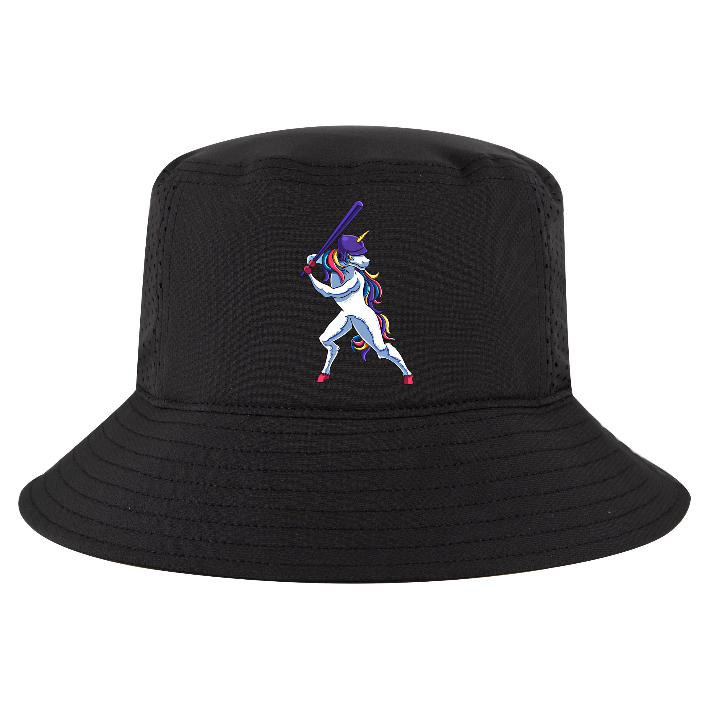 Funny Unicorn Sports Softball Magical Bat And Ball Player Meaningful Gift Cool Comfort Performance Bucket Hat