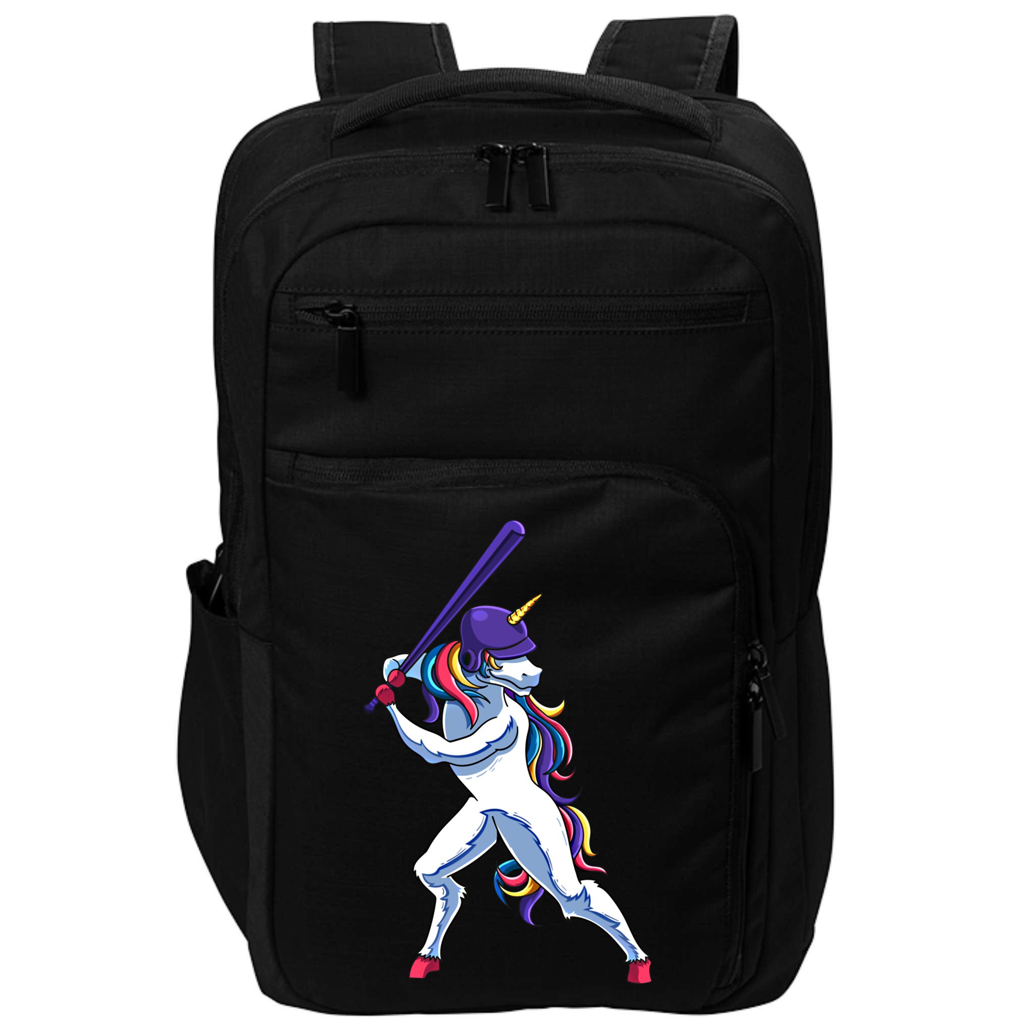 Funny Unicorn Sports Softball Magical Bat And Ball Player Meaningful Gift Impact Tech Backpack