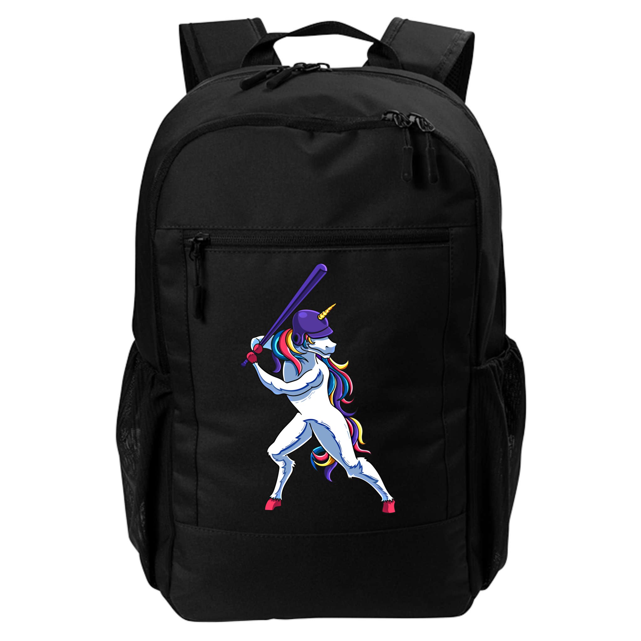 Funny Unicorn Sports Softball Magical Bat And Ball Player Meaningful Gift Backpack