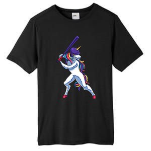 Funny Unicorn Sports Softball Magical Bat And Ball Player Meaningful Gift Tall Fusion ChromaSoft Performance T-Shirt