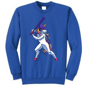 Funny Unicorn Sports Softball Magical Bat And Ball Player Meaningful Gift Sweatshirt